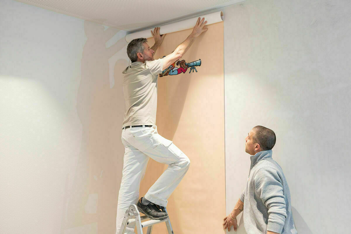 Wandbild im Schulhaus Hinterwiden